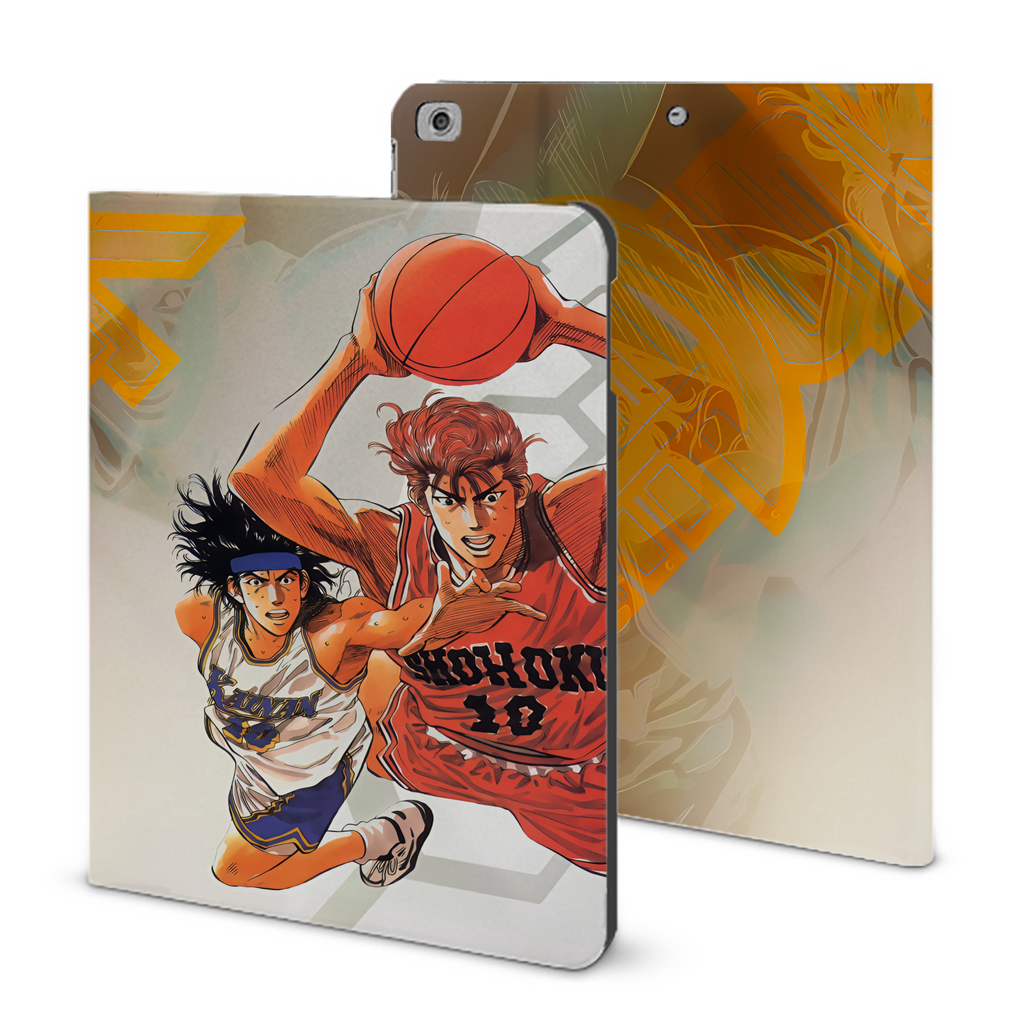 （画像用） SLAM DUNK／スラムダンク IPad ケース ブック型 PUレザー TPU 耐衝撃 軽量 薄型 ペン収納なし 全面保護 IPad 各モデル対応
